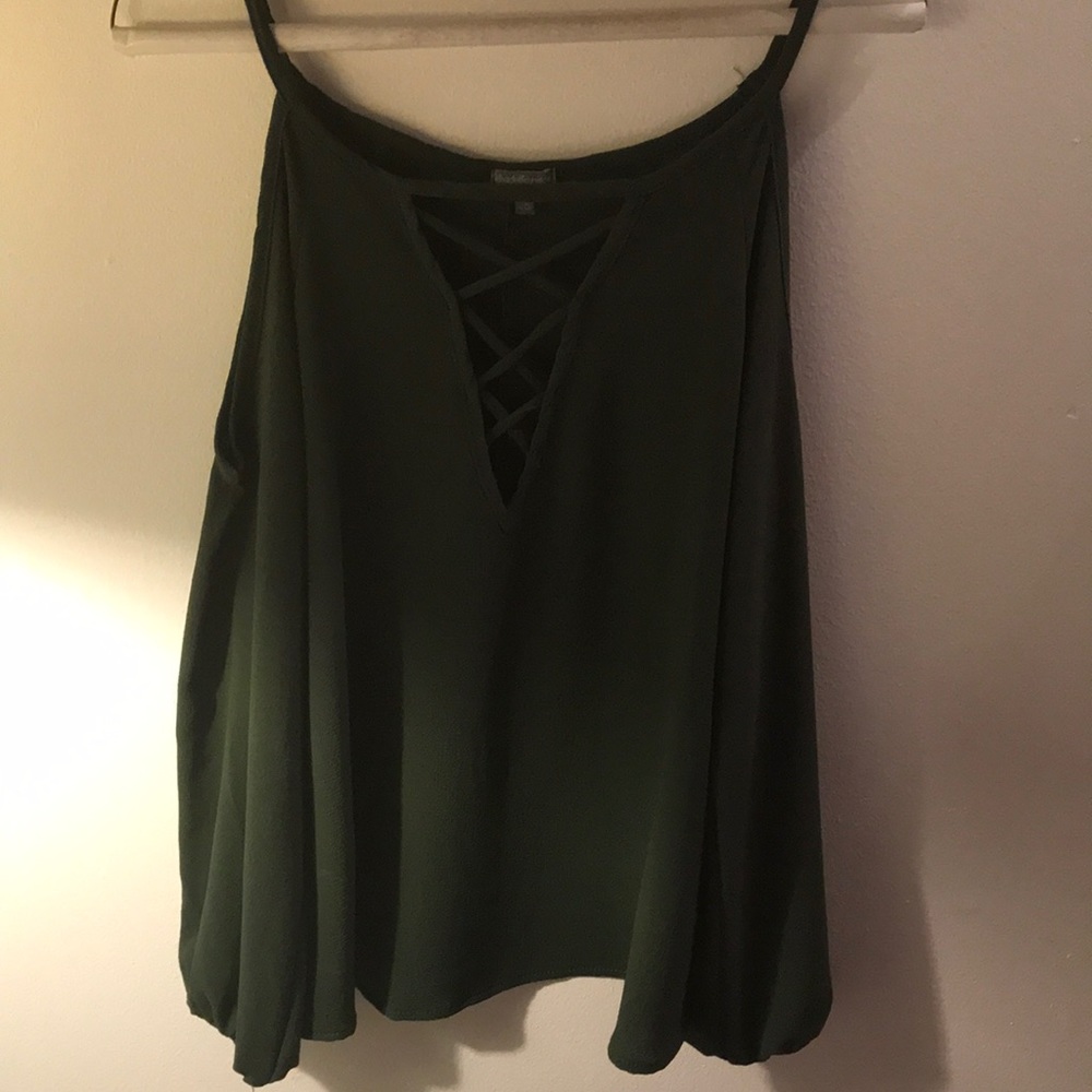 green blouse